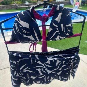 Tommy Bahama Navy and White Floral Bikini